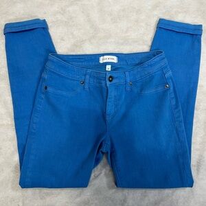 Lila Ryan Sky Pacific Blue Skinny Cropped Dorianna Stretch Jeans Women’s Sz 26